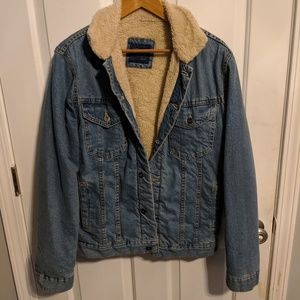 Men's Zara Denim Sherpa jacket